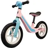 Bicicleta fara pedale cu lumini si muzica Toddler, roti gonflabile de cauciuc 12 inch, roz 
