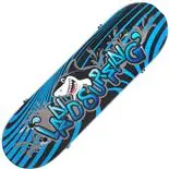 Penny Board Action One Shark, print pe ambele fete, 41x12cm, albastru