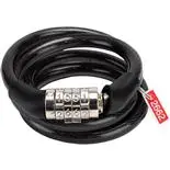 Cablu antifurt cu cifru, 90 cm, diametru 8mm, otel, negru