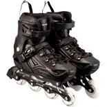 Role Action One All Black, marimea L (41-44), aluminiu, roti PU luminoase, negru