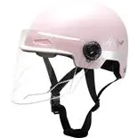 Casca de protectie cu viziera Action One Jump, reglabila, roz