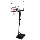 Panou de baschet mobil Action One Buzzer, inaltime reglabila 245-305 cm, panou 112x72 cm