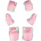 Set protectii copii Action One Candy, genunchiere, cotiere si aparatori incheieturi, marimea M, roz