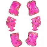 Set protectii copii Miniguard, genunchiere, cotiere si aparatori incheieturi, marimea S, roz