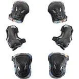 Set protectii copii Action One Joy, genunchiere, cotiere si aparatori incheieturi, marimea S, negru