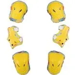 Set protectii copii Action One Joy, genunchiere, cotiere si aparatori incheieturi, marimea S, galben